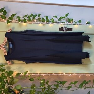 Women's Simply Vera Wang Navy Black Sleeveless Casual Sheath Dress L